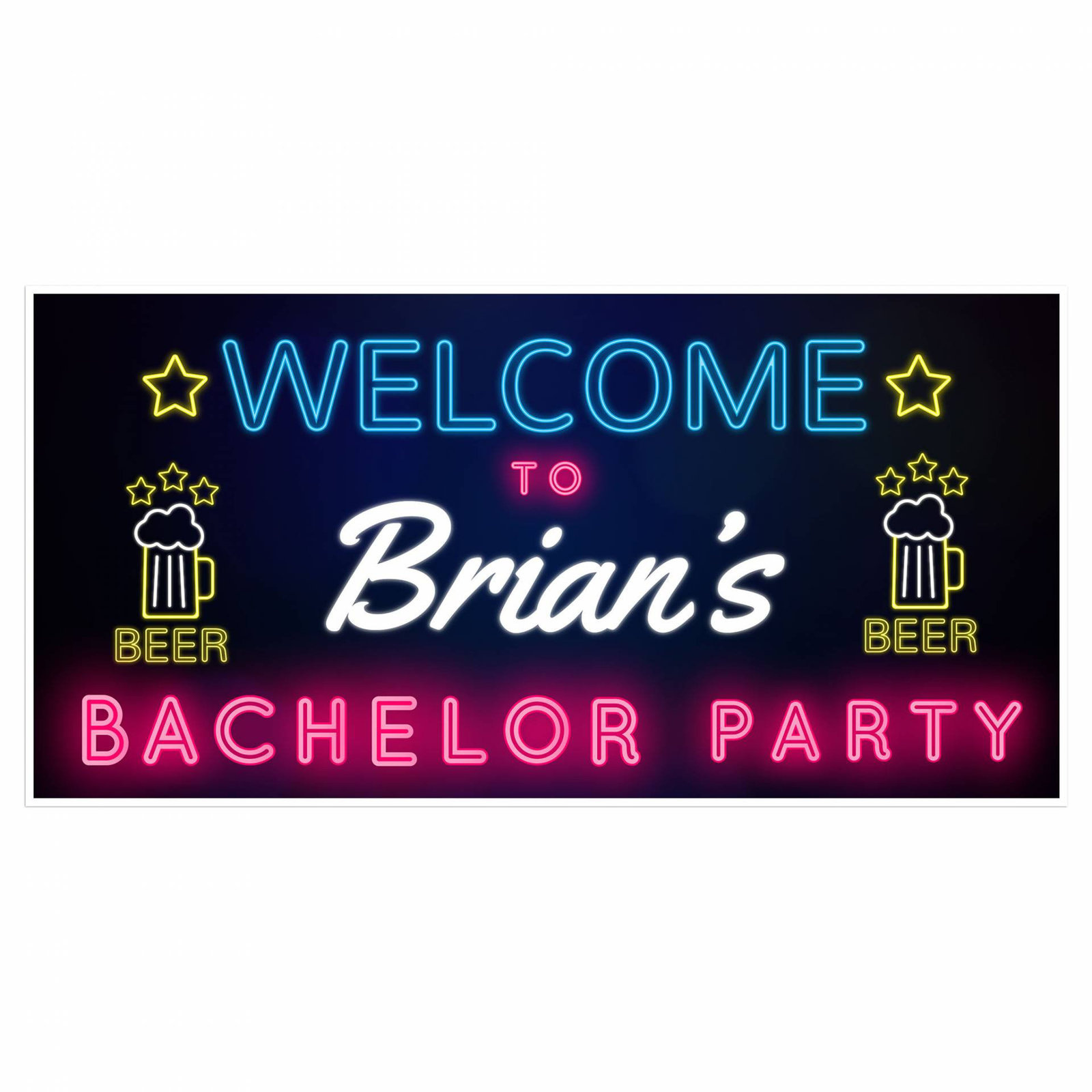 Bachelor Party Personalized Banner Everything Else
