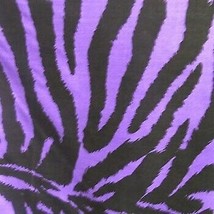 56"x76" - Black and Purple- Tablecloth Poly Cotton Zebra Print - $37.98