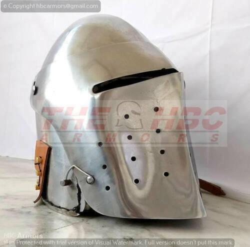 Casco Medieval Hounskull De Acero – Yelmo De Caballero Con Visera De Cerdo Para LARP Y Recreaciones