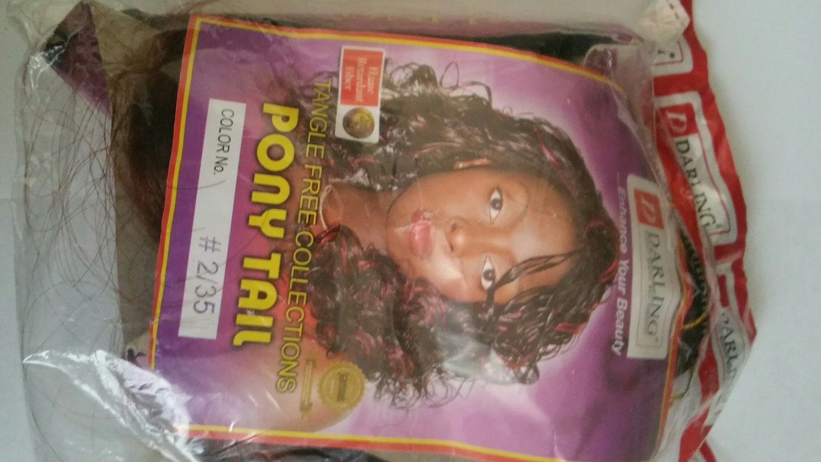 Darling Kenya PonyTail Hair Braid Extensions 2/35 Dark Brown/ Bright