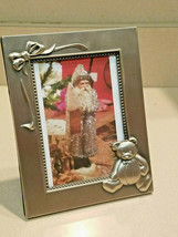 Burnes of Boston Teddy Bear Silver Pewter 4&quot; x 5&quot; Picture Frame - $14.80