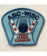 ABC-WIBC Vintage 91-92 Bowling Patch Mixed League Champion Prize  - $9.25