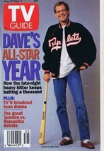 ORIGINAL Vintage Aug 27 1994 TV Guide No Label David Letterman 1st Solo Cover image 1