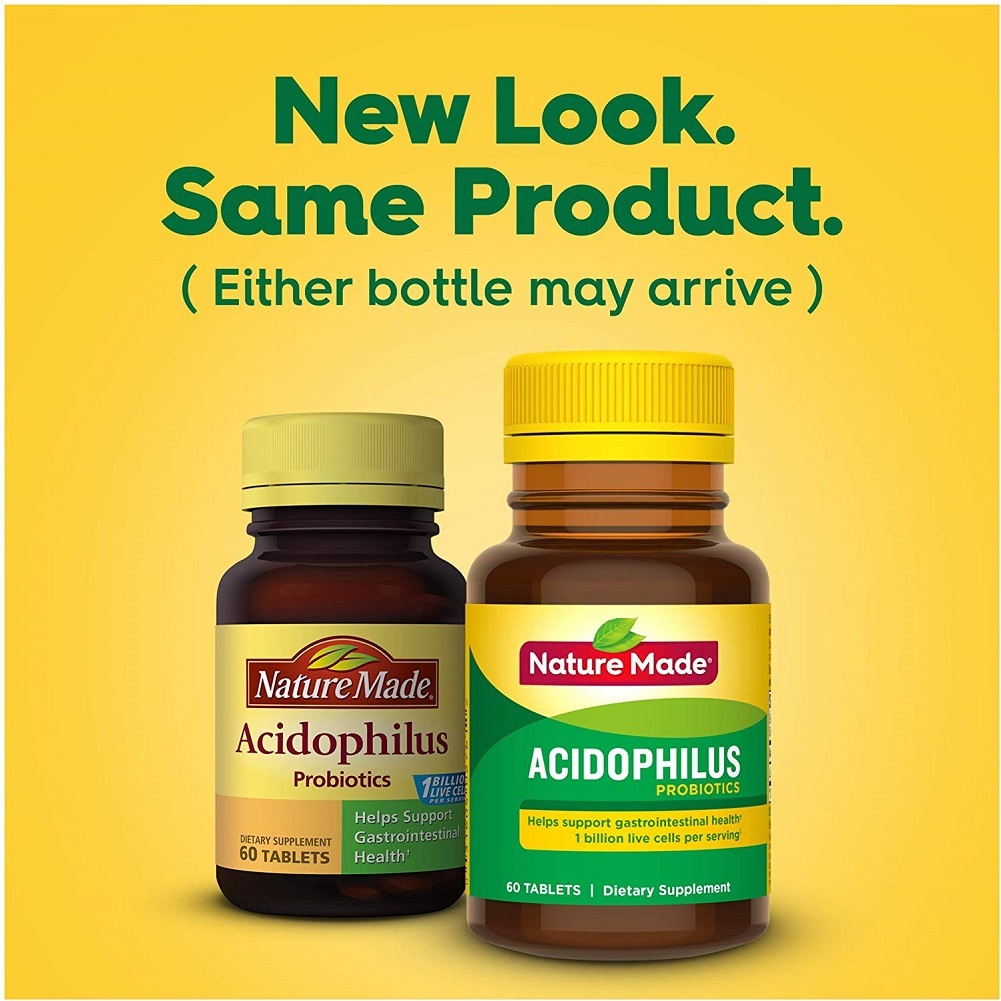 Nature Made Acidophilus Probiotics Tablets, 1 Billion CFU (Packaging