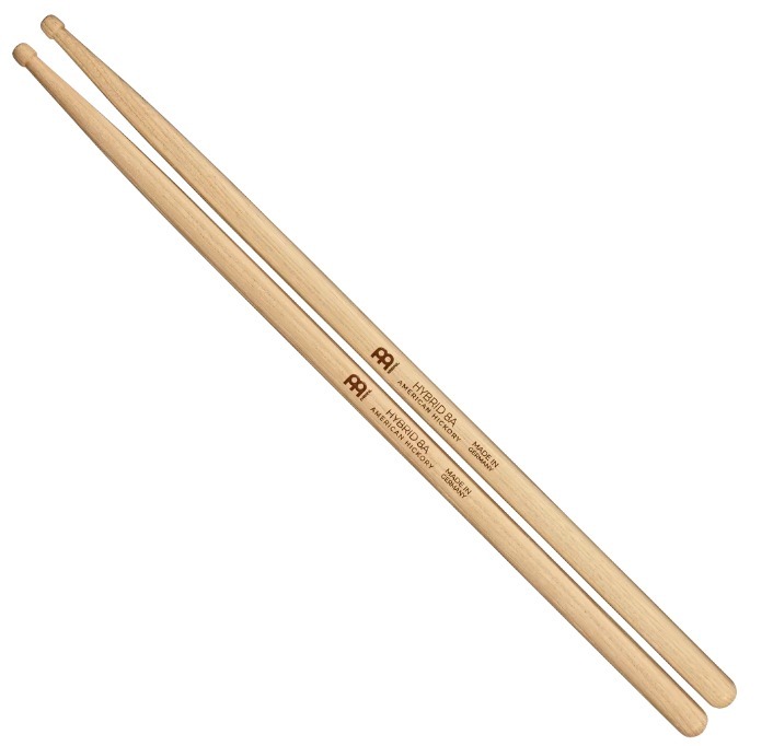Meinl Stick & Brush Drumsticks, Hybrid 8A — American Hickory with Acorn/Barr..