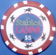 $5 Casino Chip. The Stables, Miami, OK. W96. - $6.50
