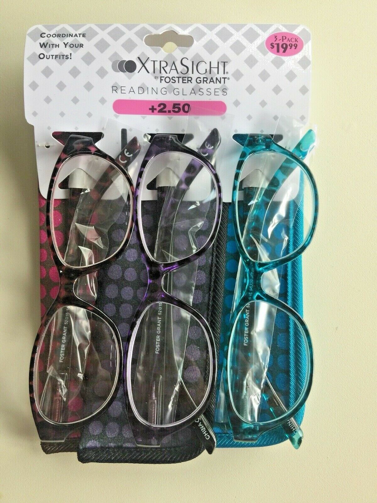 3pk Foster Grant Womens 250 Limited Edition Monica Reading Glasses Reading Glasses 0657