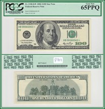 2006 Star $100 Federal Reserve Note New York PCGS 65 PPQ Gem Unc Replace... - $249.99