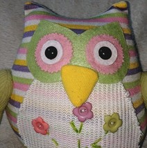 GANZ 96M7432 Multi Colored Polyester 10 Inch Tall Striped Owl - $18.99