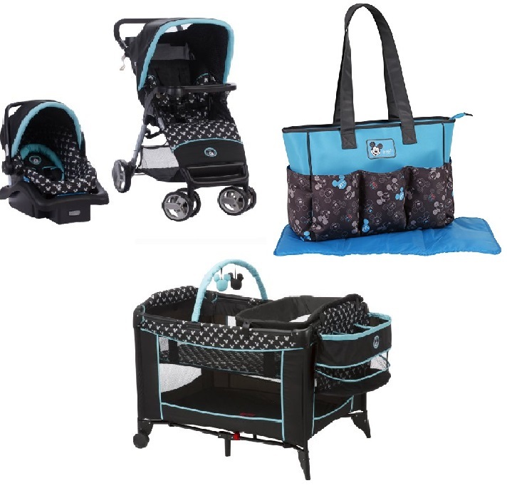 Minnie Mouse Baby Gear Bundle,Stroller Travel System,Play Yard with