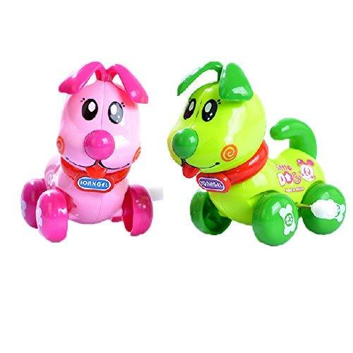 PANDA SUPERSTORE Set of 2 Cute Animals Wind-up Toy for Baby/Toddler/Kids, Dog(Co