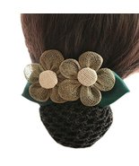 Women Hair Clip Hair Bun Cover Barrette Net Snood Hairnet Rough Mesh, D33 - £17.49 GBP