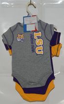 Outer Stuff Ltd Collegiate Licensed LSU 3 Pack 12 Month Bodysuit image 2
