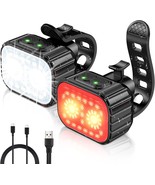 Rechargeable bicycle lights set super bright 8+12 Modes,ipx6 waterproof,... - $64.99