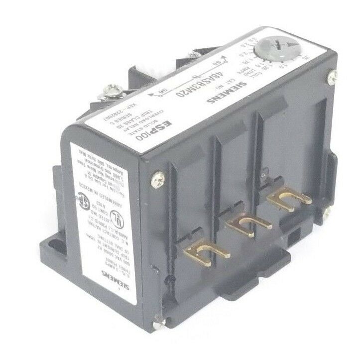 SIEMENS 48ASB3M20 SOLID STATE OVERLOAD RELAY ESP100, XEP2292007, 0.75