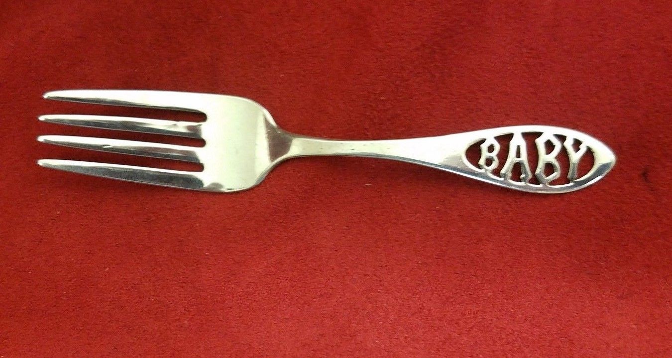 silver baby fork and spoon
