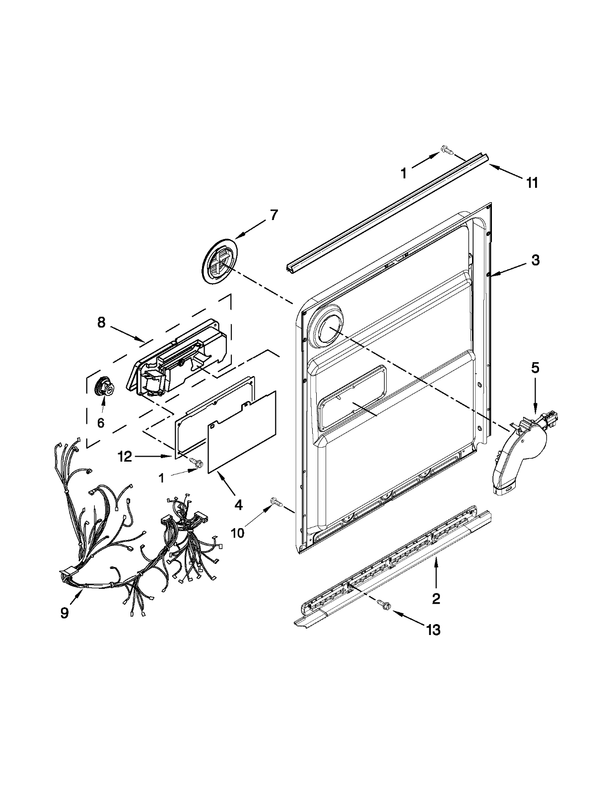 Kenmore Dishwasher Door Vent Assembly (W10469575 / WPW10469575