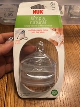 NUK Simply Natural Fast Flow Nipple, 2 Count BPA Free 6+m Fast Newell Brands - $11.74