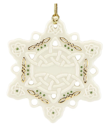 Lenox Irish Snowflake Ornament Celtic Knot Green St Patrick&#39;s Day Christ... - $40.00