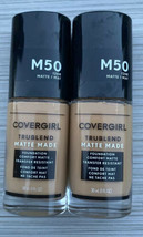 Covergirl Trublend Matte Made Foundation M50 Soft Tan 12 Hour Lot Of 2 New - $12.01