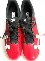 NEW! Under Armour Leadoff Low Rm Red W/Black Baseball Shoes (Sz 13) - $42.99
