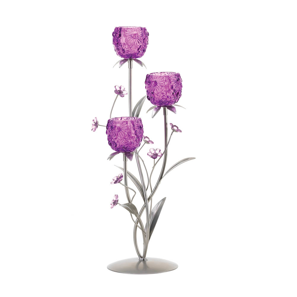Fuchsia Blooms Candle Holder - $35.22