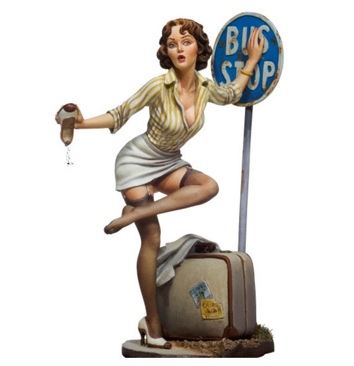 Show full-size image of 1/22 Scale 80MM Poker Girl C model Bus Stop Sexy Fi...