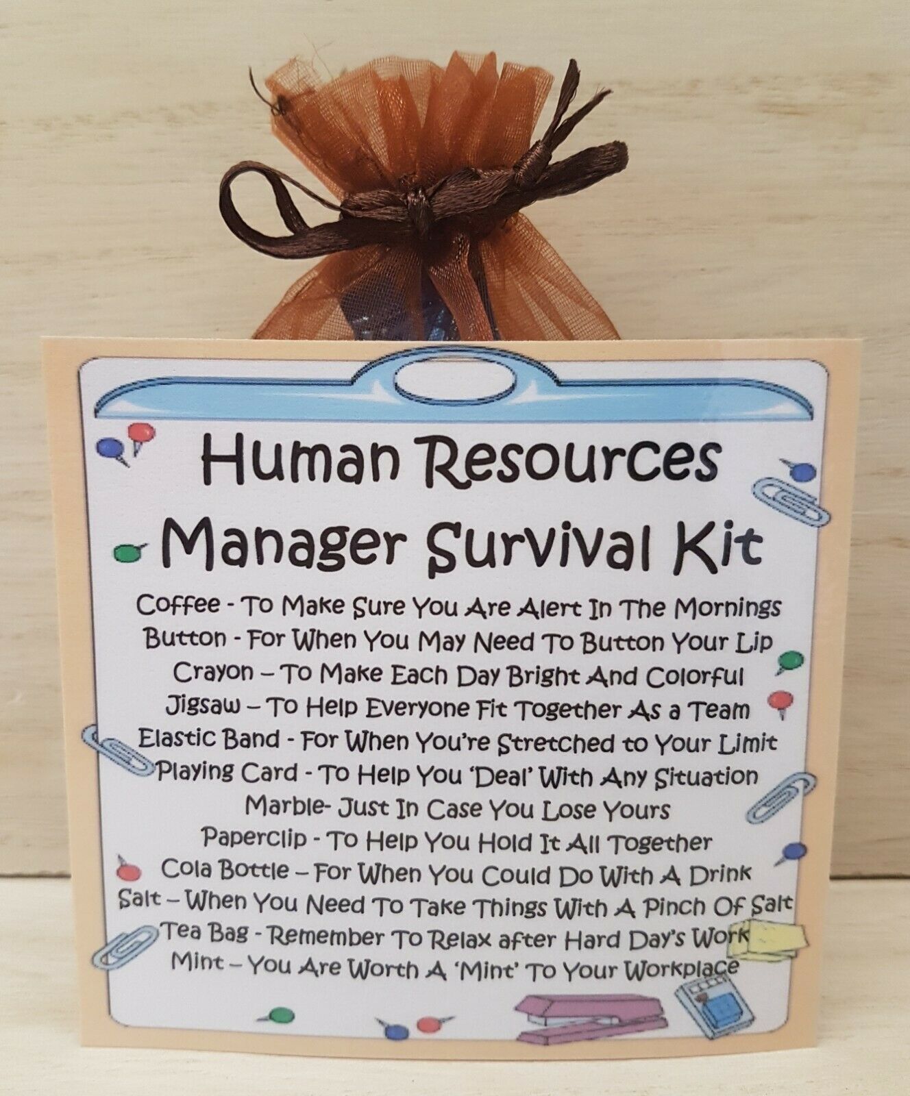 Human Resources Manager Survival Kit - A Unique Fun Novelty Gift ...