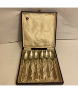 Set of 6 Vintage Dessert ALPACCA Silver Plated SPOONS In Box - $19.80