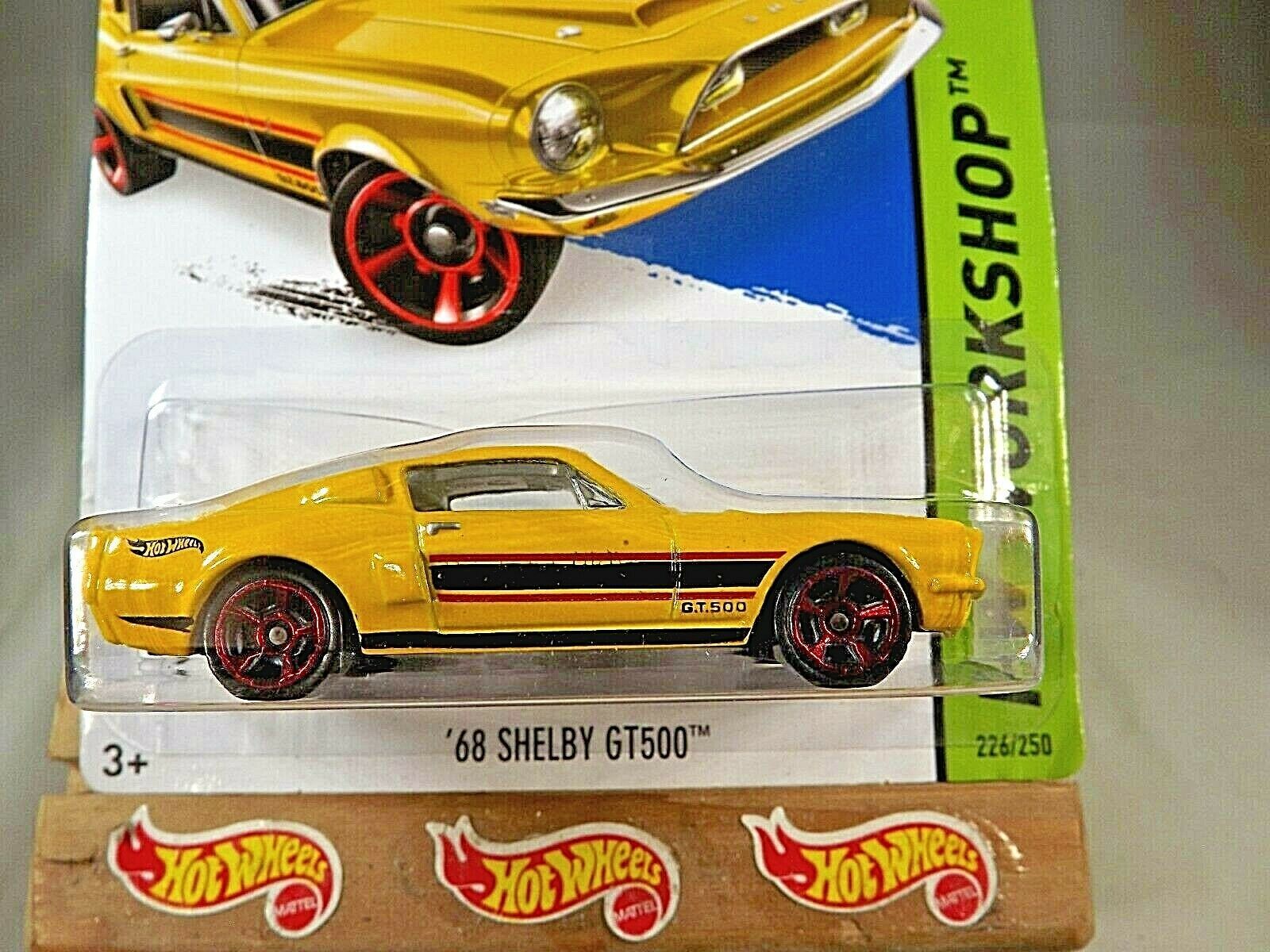 2015 Hot Wheels 226 HW Mania '68 SHELBY GT500 Yellow Variation Contemporary