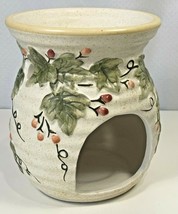 Yankee Candle Ceramic Ivy Berries Flower Bud Wax Tart Warmer Tealight Di... - $18.80