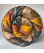 Soft and Warm Golden Brown Striped ALPACA Wool Blanket plaid queen throw - $69.25