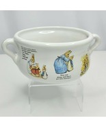 Beatrix Potter Peter Rabbit 2 Handled Soup Bowl Planter Teleflora Vintag... - $11.88