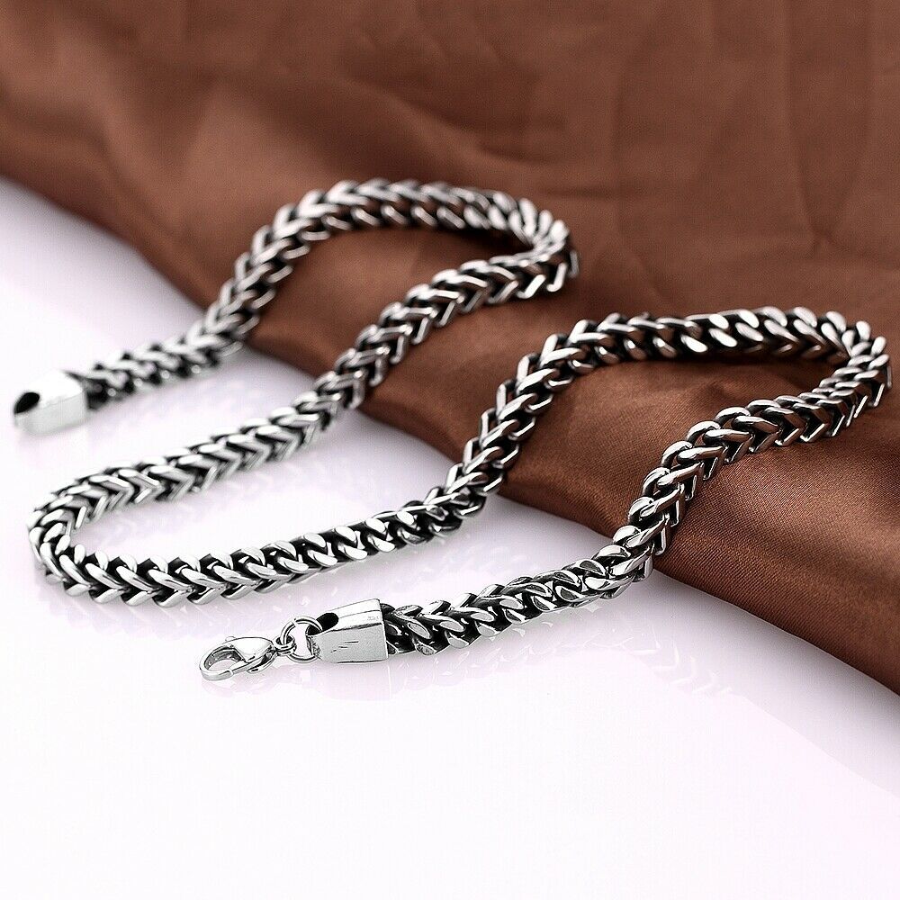 24 inch Men stainless steel Silver 3mm ball bead necklace chain link
