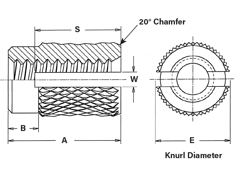 3000pcs PPBM52 Press In Threaded Inserts Brass ThruThreaded Insert
