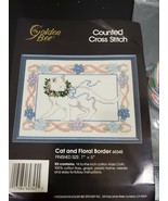 Golden Bee Cross Stitch Kit - Cat &amp; Floral Border 60345 - $7.03