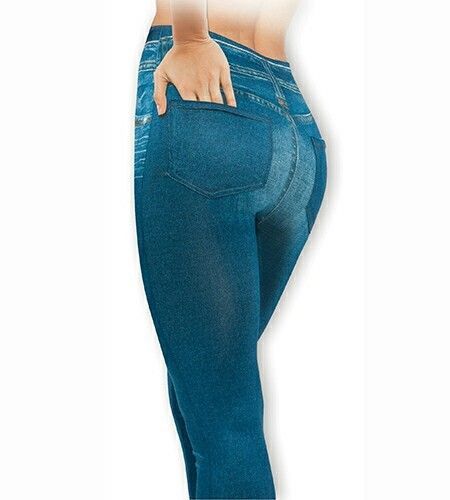 Image of New Women's Genie Slim Jeggings》Ultra Plush Lining》Blue》X (Pants Size -)