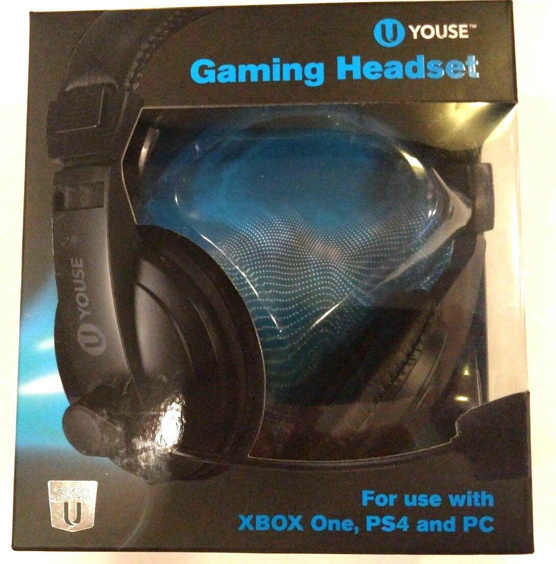 New U YOUSE GAMING HEADSET XBOX ONE, PS4, AND PC, With Built In Mic