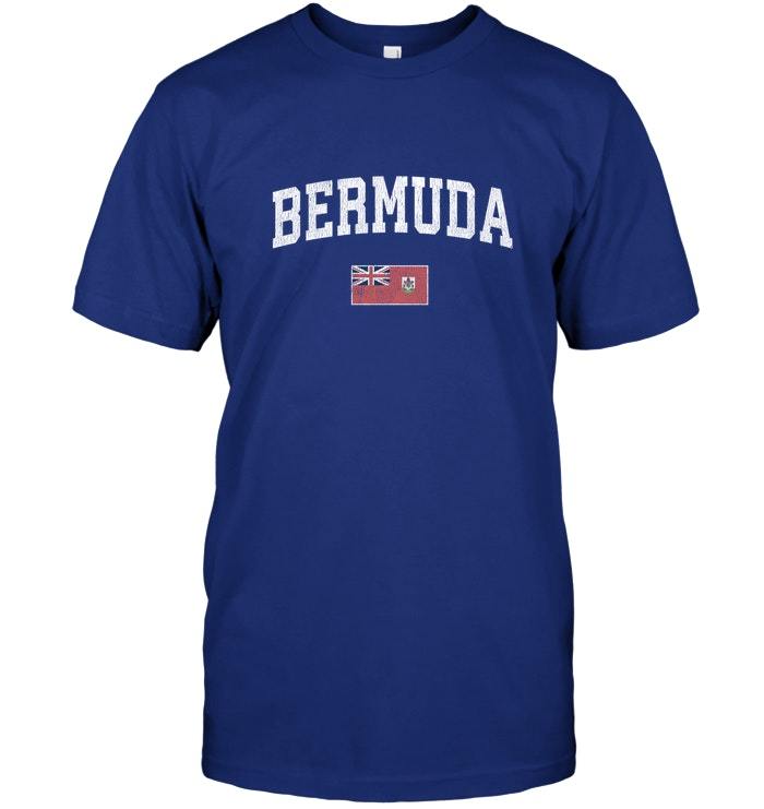 Bermuda T Shirt Vintage Sports Design Bermudian Flag Tee - T-Shirts ...