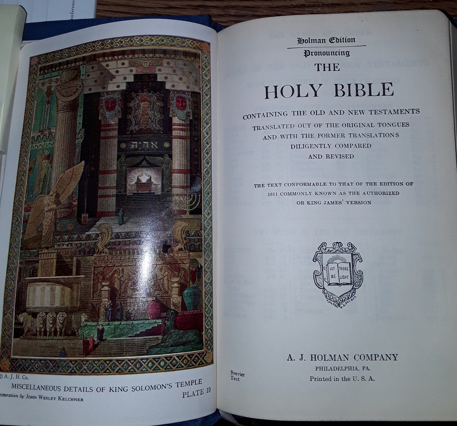 Holy Bible Masonic Edition and King Solomons Temple in Masonry