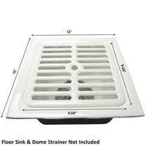 GSW Floor Sink Top Grate with Ceramic Surface FS-TF, 9-⅜” x 9-⅜” x 1-¼” ... - $33.66