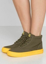 Polo Ralph Lauren GREEN/YELLOW Bryn Women's Military High Top Sneakers, 7B Nwob - $73.66