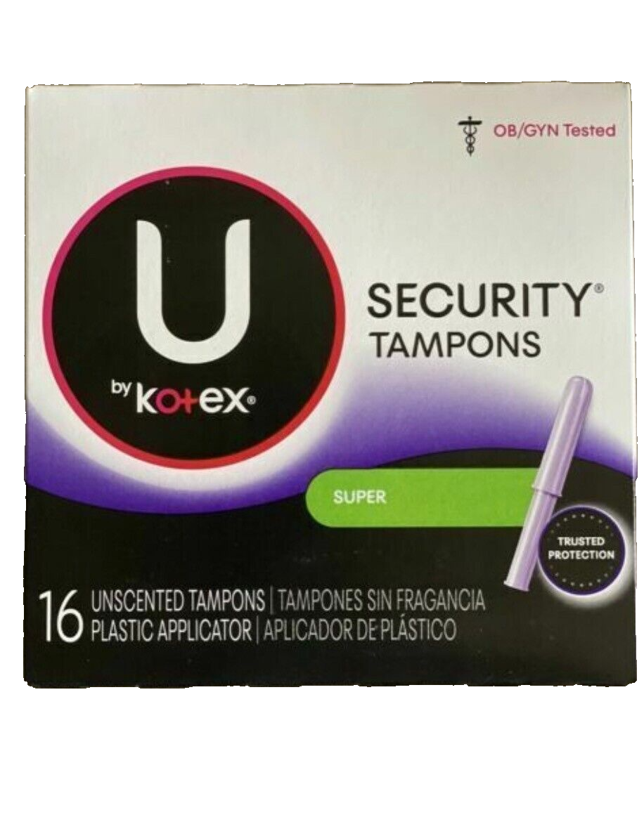 U By Kotex Super Security Tampons Super Absorbency Unscented 16ct