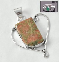 Gemstone Unakite Pendant 925 Silver Plated Designer Handmade Wholesale P... - $11.82