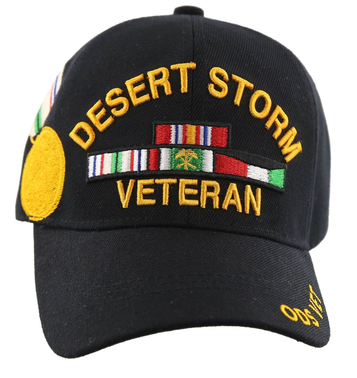 DESERT STORM VETERAN ODS VET GOLD MEDAL BALL CAP HAT - Mens Hats