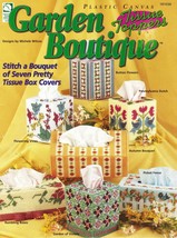 7 Plastic Canvas Flower Garden Pennsylvania Dutch Roses Tissue Cover Pat... - $12.99