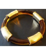 NEW Lilly Pulitzer Brown Tortoise &amp; Gold Tone Bangle Bracelet - $37.99