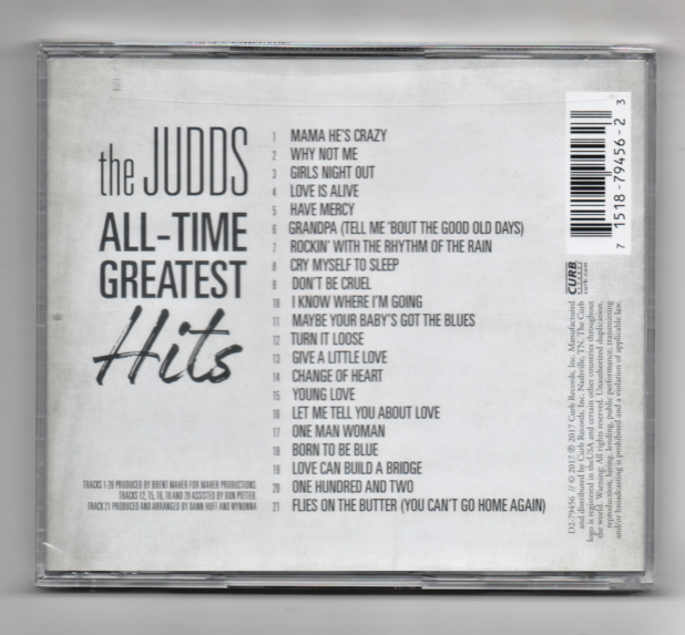 The Judds All Time Greatest Hits CD Love Can And Similar Items