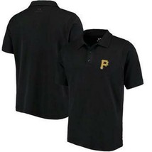 New Mens Mlb Pittsburgh Pirates Polo Shirt Short Sleeve Black Size Xlt Baseball - $24.44