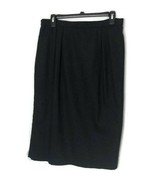 E.H. Woods Vintage Womens Size 14 Black Pleated Front Straight Pencil Skirt - $16.66